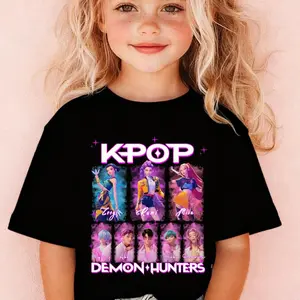 Demon Hunter Girls Tee | Saja Boy Huntrix Fan Design Toddler Shirt Mira Rumi Zoey Fan Gift