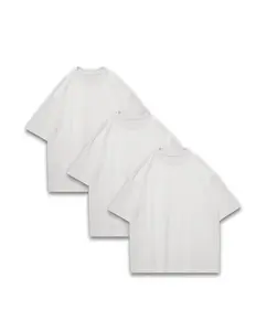 T32 Organic Heavy T-Shirt, White 3-PACK, 300GSM [IN STOCK]