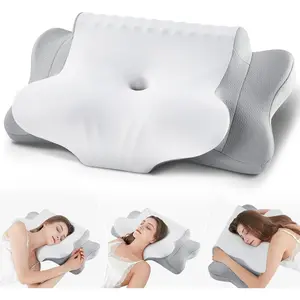 Cervical Pillow for Neck Pain Relief,Ergonomic Cooling Dual-Sided Orthopedic Neck Pillow with Ice Silk Pillowcase, Breathable Memory Foam Contour Pillow fo
