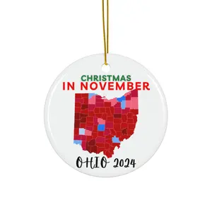 Trump 2024 Ohio Election Map Ornament