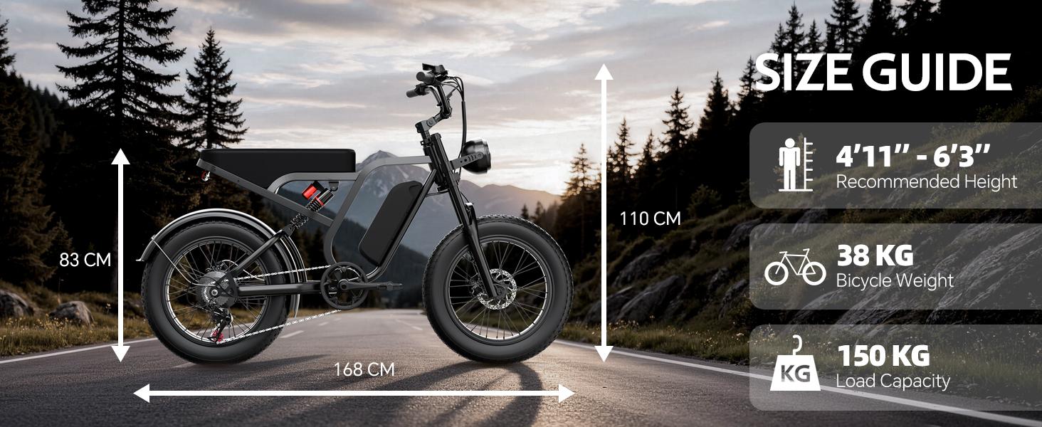 【HiEHA】2026 All-Terrain Electric Bike – 1500W, 48V 15.6Ah Removable Battery,34MPH, 25–31 Mile Range, Fat Tires, Dual Suspension, Wide Tires, Color Display, Turn Signals & Brake Light 【HiEHA】2026 All-Terrain Electric Bike – 1500W, 48V 15.6Ah Removable Battery,34MPH, 25–31 Mile Range, Fat Tires, Dual Suspension, Wide Tires, Color Display, Turn Signals & Brake Light