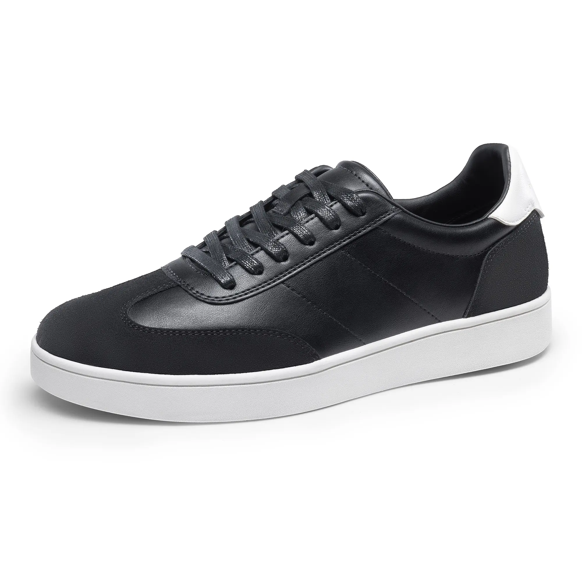【BRUNO MARC Anniversary】 Men's Low-Top Casual Lace-Up Trainer Footwear - Adjustable Laces, Bouncy Synthetic Vegan Leather, Closed-Toe Walking Shoes with Rubber Sole for Everyday Wear