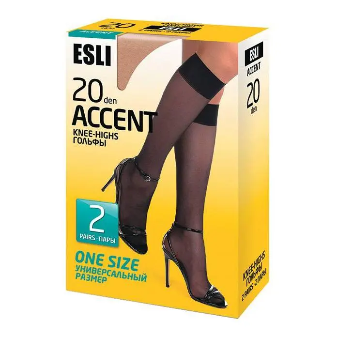 Women's Sheer 20 Den Knee-High Socks, Comfortable Polyamide Blend with Reinforced Toe & Padded Band for Everyday Elegance, 2-Pair Pack, Elastic, Fabric, Minimalist, Basic, Fit, Comfortable Support, Two Pairs