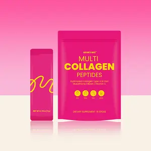 NATURE'S GATE Multi Collagen Peptides Powder, Patented Type III Collagen, Supports Skin, Hair & Nail Wellness, 15 Sticks