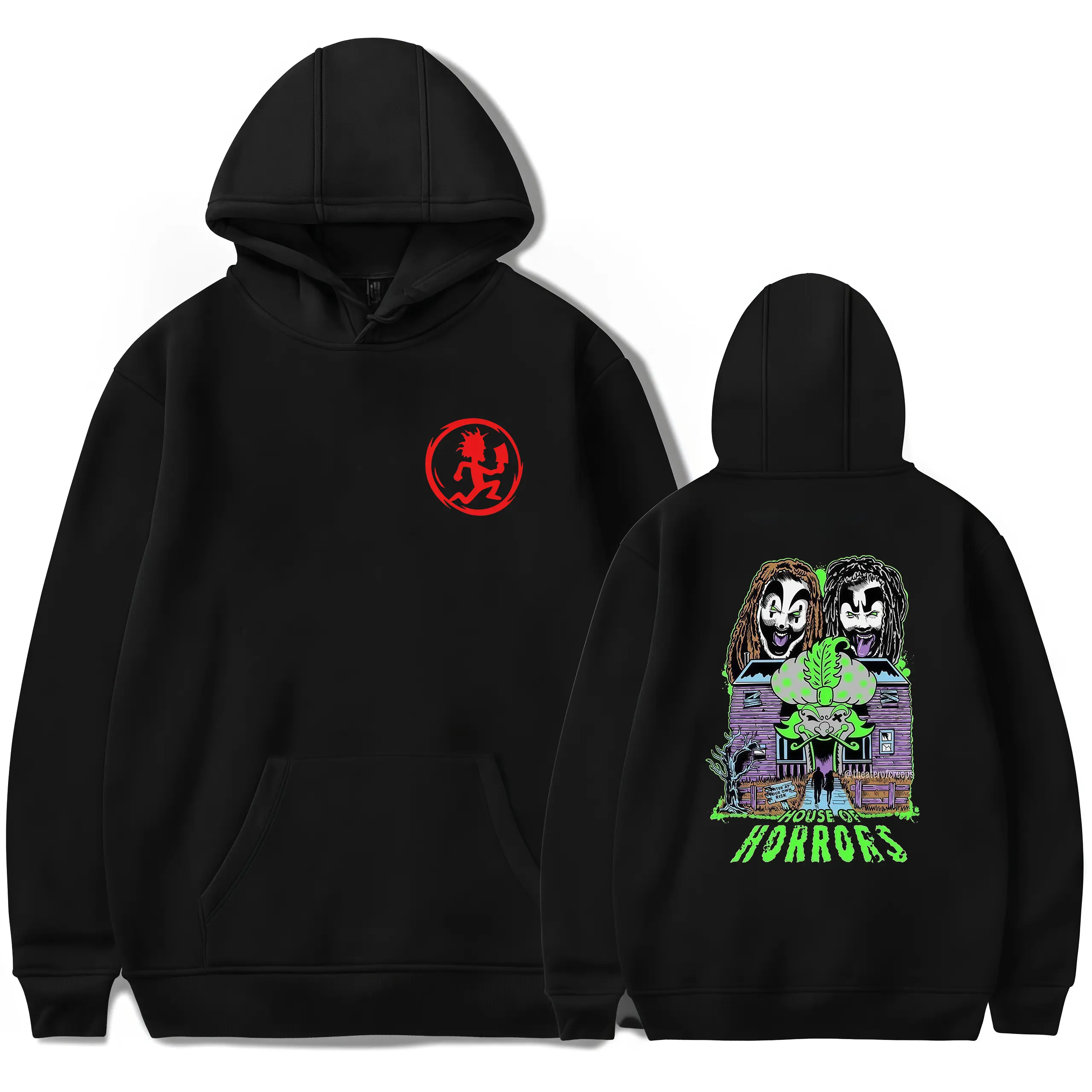 Insane Clown Posse Juggalo Hoodie - 2026 Gathering of the Juggalos Festival Merch, Horrorcore Hip Hop Streetwear, Dark Carnival Clown Pullover for ICP Fans, Couples Matching Concert Outfit, Halloween Horror Night Vibes