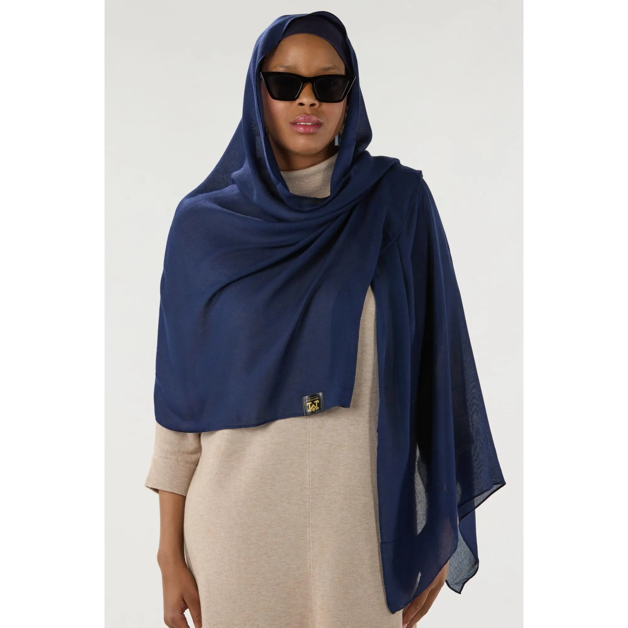 Modal Hijab With Matching Undercap Navy