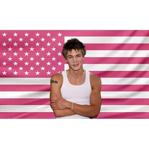 Art tapestry Chad Michael wall hanging national pink murray american flag poster blanket suitable for college dorm cave bedroom living room