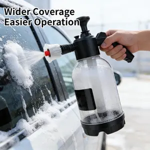 New 2L Portable Car Wash Foam Sprayer Hand Pump Foam Cannon, Adjustable Fan Spray, Thickened Labor-Saving Pull Rod, Multipurpose for Car Cleaning, Home Washing and Garden Watering