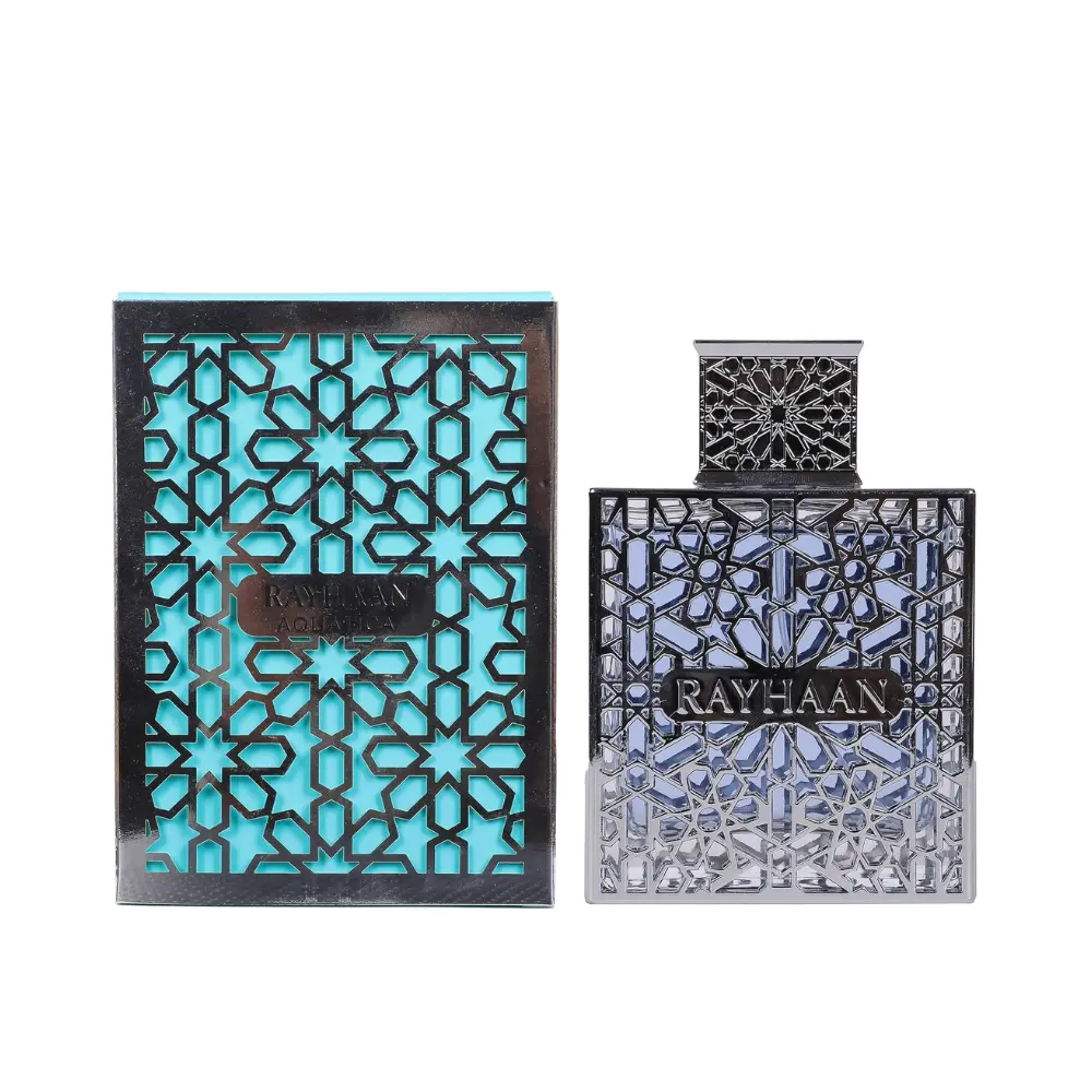 Rayhaan Aquatica Eau de Parfum for Men 3.4 oz | Fresh Marine Citrus Fragrance for Men with Bergamot, Coconut Milk, Lime & Rum | Long-Lasting Cologne