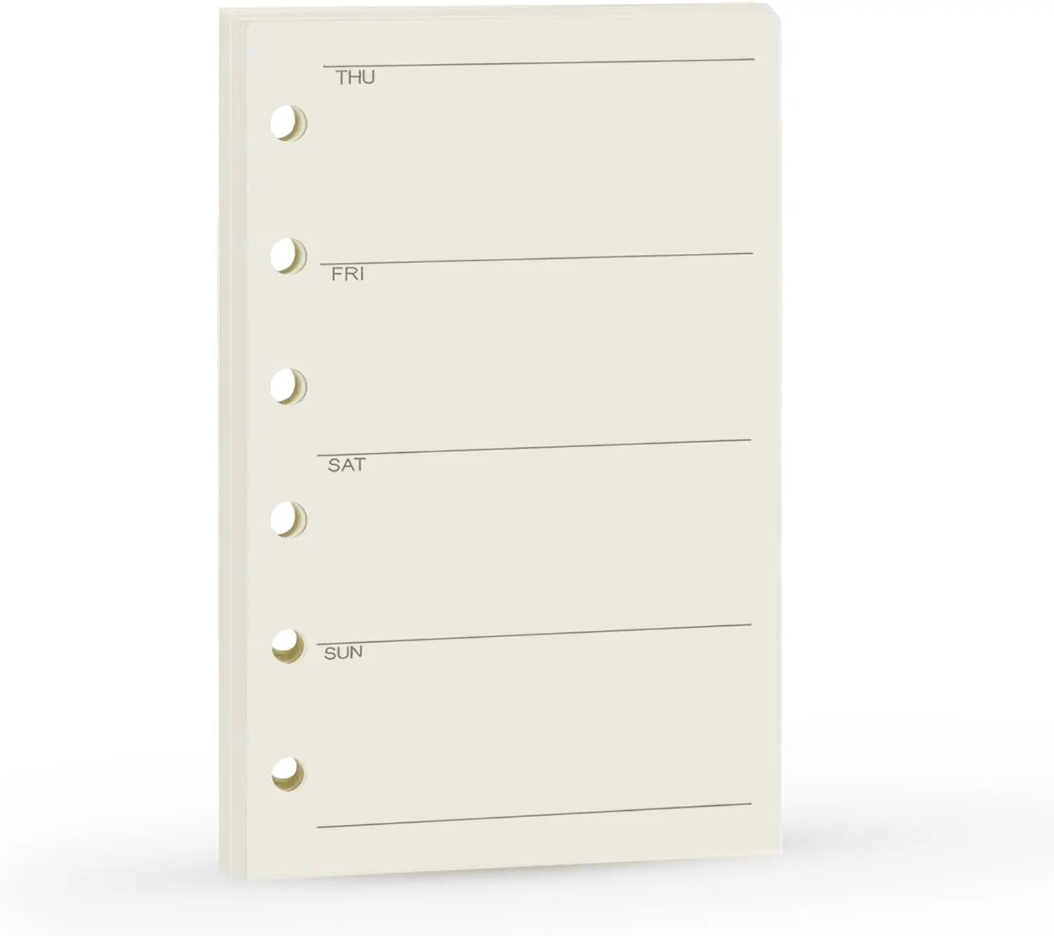 A7 Planner Refill, A7 Agenda Refill for Filofax,6 Hole/100gsm,4.84 x 3.23'', (Weekly Plan)