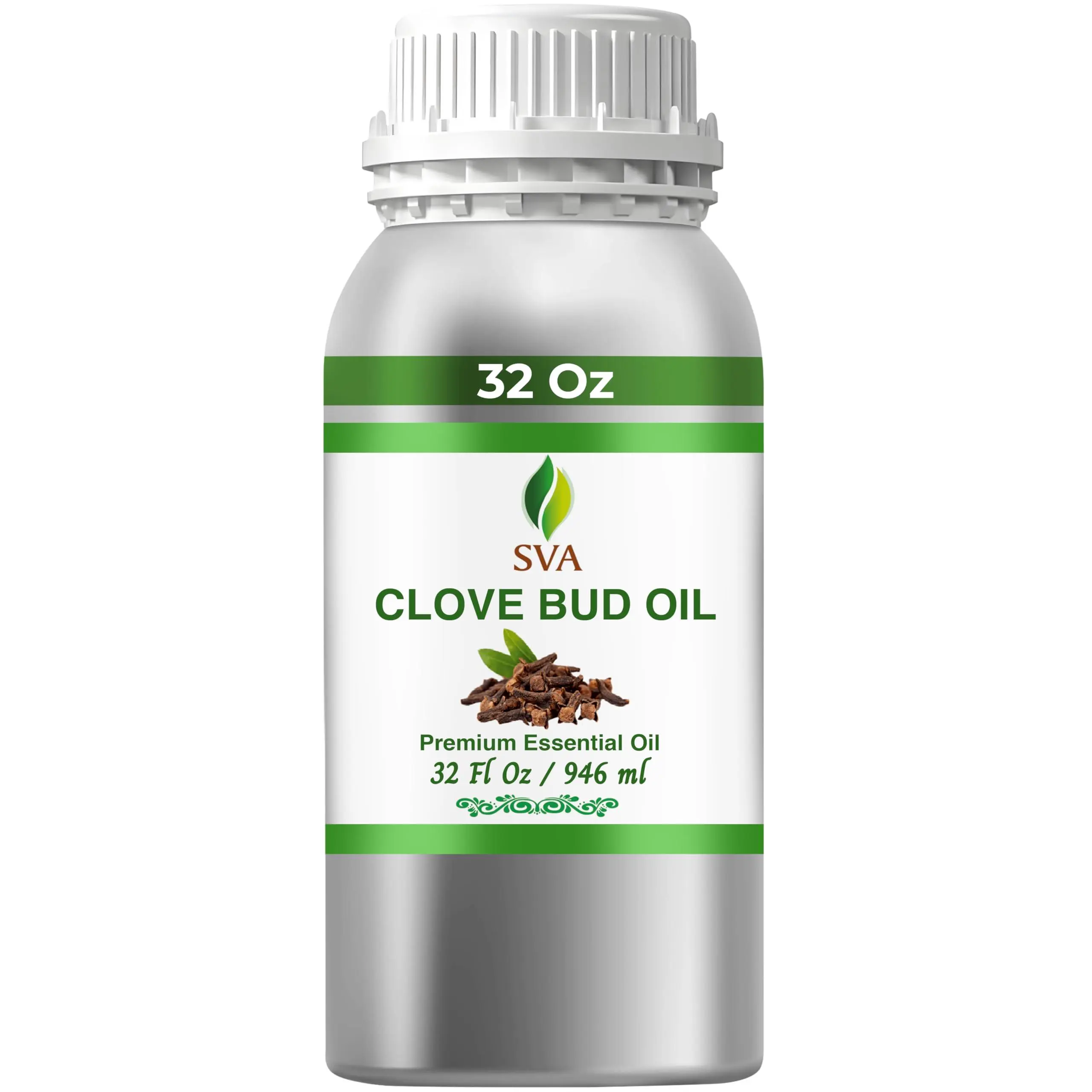 SVA 100% Natural Clove Bud Essential Oil - 32 Fl Oz Therapeutic Wellness Oil with Scent for Aromatherapy, Skin Care
