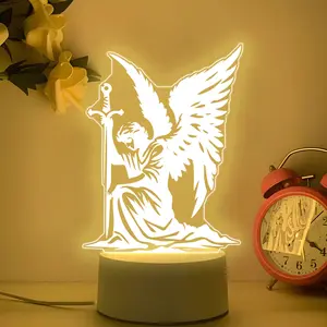 Large Angel Decorative Night Light, Kneeling Pose Design, USB Powered, Perfect Home Decor Gift, Ideal Birthday or Holiday Present