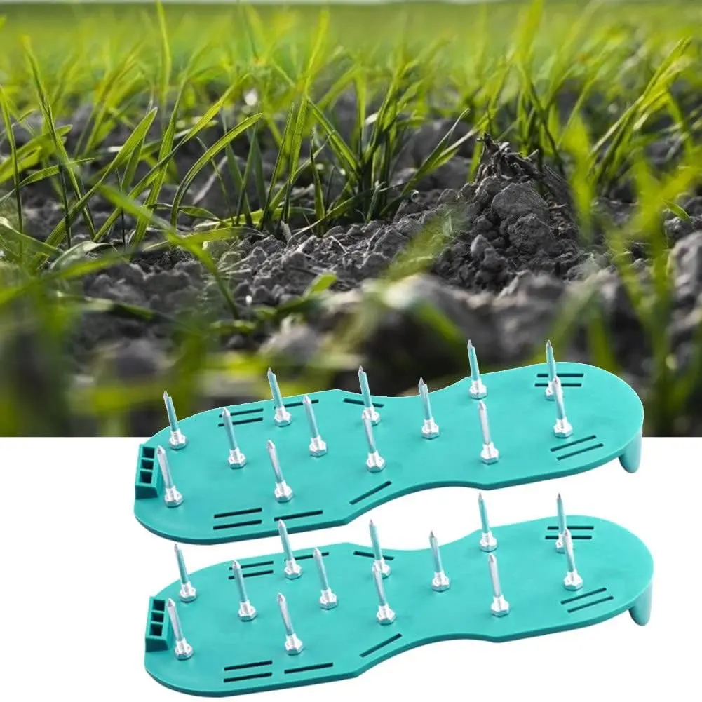 Lawn Aerator Shoes, Garden Lawn Perforated Shoes, Lawn Aerator Shoes with Straps for Garden Courtyard Care, Gardening Tools