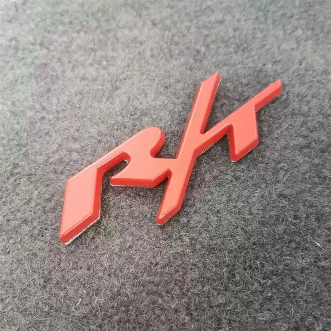 1 pc For RT   Grille Emblems R/T Car Truck Metal Badge  Grill Nameplate adhesive