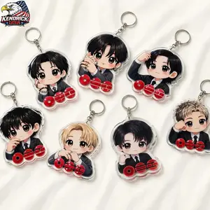Bangtan Boys Chibi Two Sides Keychain, Chibi acrylic keychain, Hot One's Show, Gift For Army, Arirang, Cute Idol Keyring, Kpop Fan Merch