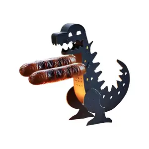 Fun Dinosaur Shaped Grill Hot Dog Drum BBQ Tools for Kids and Adults Perfect for All Ages Easy to Use Versatile and Fun Design Ideal for BBQs Parties and Casual Gatherings