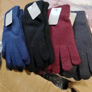 2 pares de guantes mágicos de invierno para pantalla táctil de Cooraby para hombres o mujeres, guantes de punto cálidos para escribir mensajes de texto