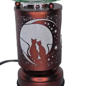 Twin Cats Electric Touch Wax Warmer! Tart Warmer! Aroma Room Oil Burner Decor Gift Decoration Ornaments Cats Pack