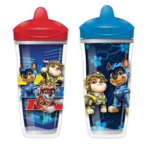 Sipsters Stage 3 Paw Patrol Spout Cups  Spill-proof Leak-proof Break-proof - Red & Blue 9 Oz 2 Count