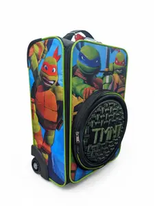 New with tags Novelty Green Boy's Turtle pictured carry on luggage pilot bag with 2 wheels and outside fashion pocket