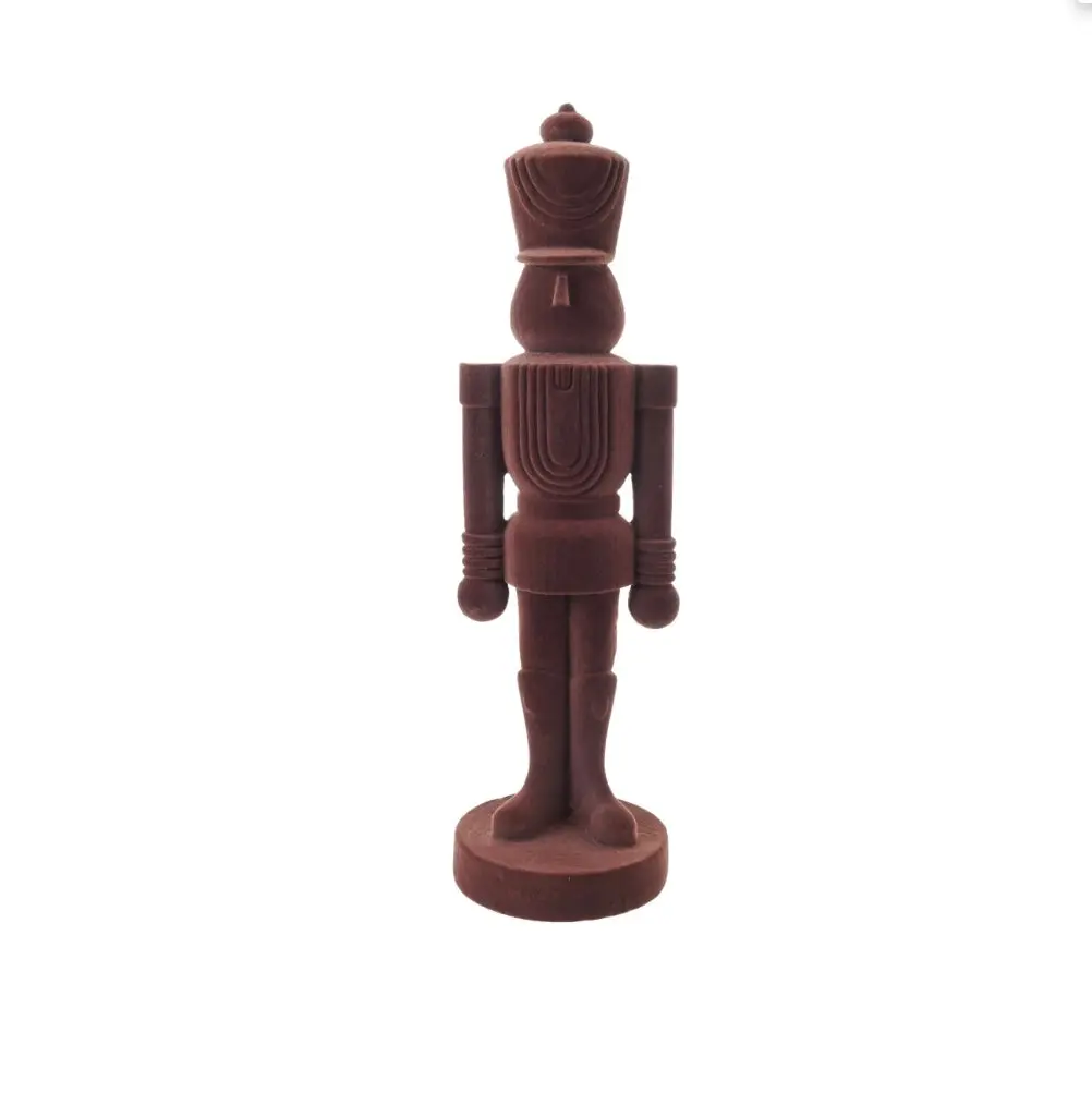 Brown Flocked Nutcracker