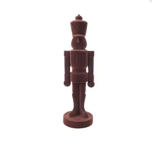 Brown Flocked Nutcracker
