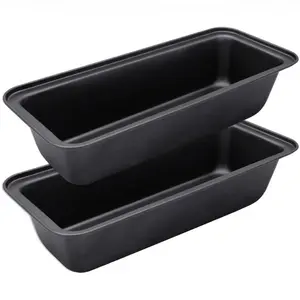 Non-Stick Brownie Pan, Rectangular Cake Baking Tray, Bakeware, Oven Safe Dishwasher Cleanable, 5cm Deep, 9/10 Inch Single & Twin Pack