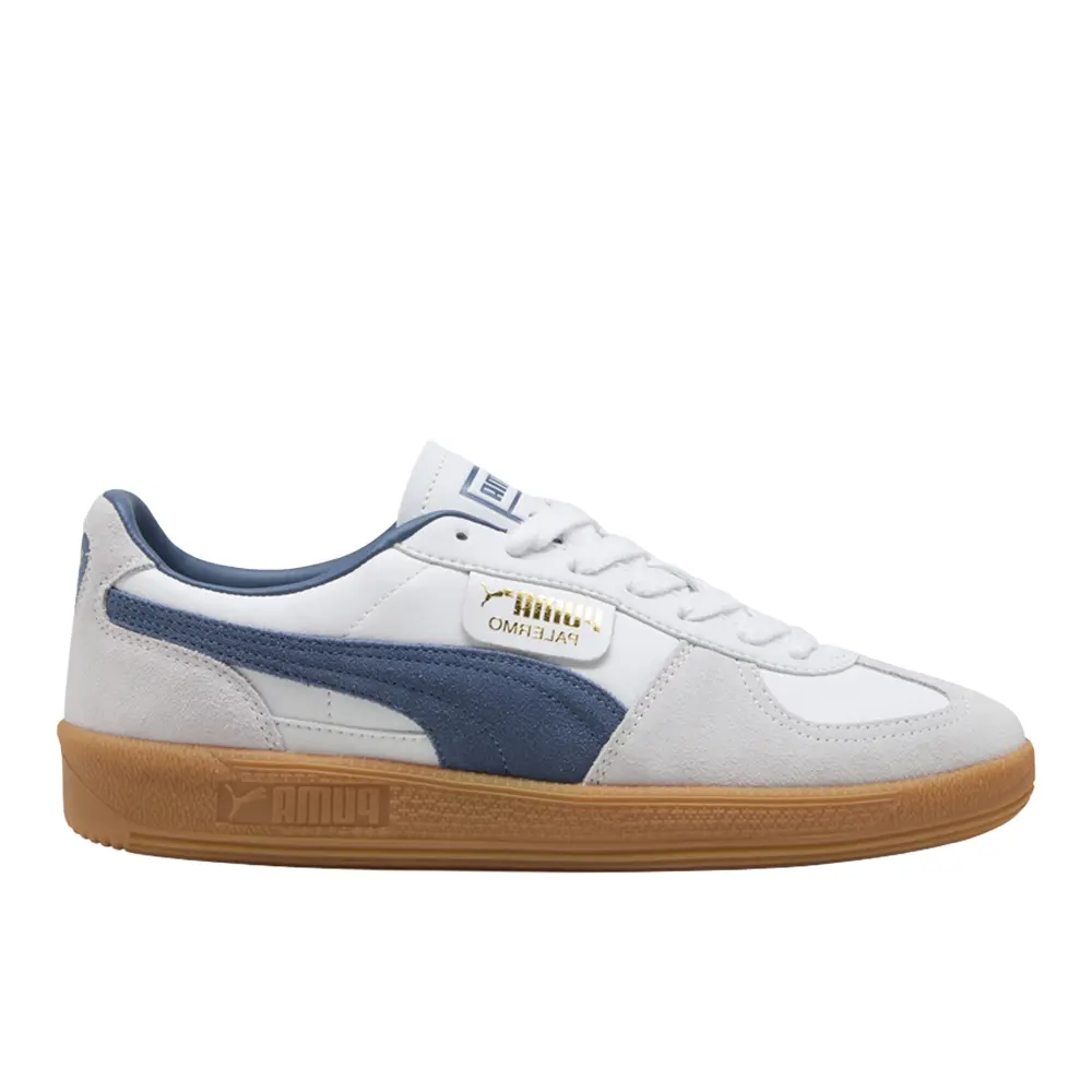 PUMA Mens Palermo Leather Lace Up Sneakers Shoes Casual - White PUMA Mens Palermo Leather Lace Up Sneakers Shoes Casual - White