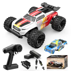 1:18 RC Cars 4WD Off-Road RC Truck, 36 KPH Fast Remote Control Car with Dual 7.4V 1500mAh Batteries, Oil-Filled Shocks, Dual Body Shells, RC380,2.4GHz RTR for Outdoor Driving