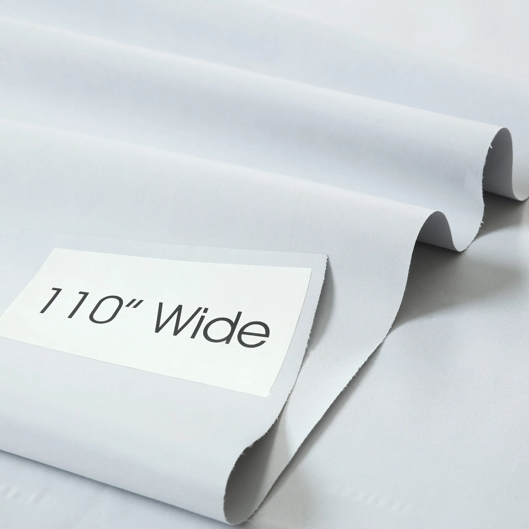 110" Extra Wide 100% Blackout Curtain Lining Fabric by the Yard | Premium White Microfiber Thermal Insulating & Noise Reducing Material | Professional DIY Drapery Liner for Nurseries, Bedrooms & Home Theater | Soft 3-Layer TPU Fabric