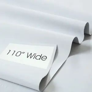 110" Extra Wide 100% Blackout Curtain Lining Fabric by the Yard | Premium White Microfiber Thermal Insulating & Noise Reducing Material | Professional DIY Drapery Liner for Nurseries, Bedrooms & Home Theater | Soft 3-Layer TPU Fabric