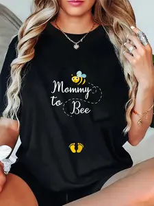 100% Cotton Mommy To Bee T-Shirt, Womens Cute Pregnancy Announcement T-Shirt