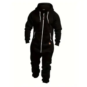 New 2025 Fall/Winter Men's Hooded Fleece Onesie for Fashion and Casual Clothingdandy