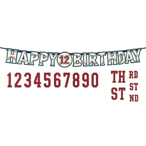 MLB Rawlings Customizable "Happy Birthday" Baseball Banner Kit