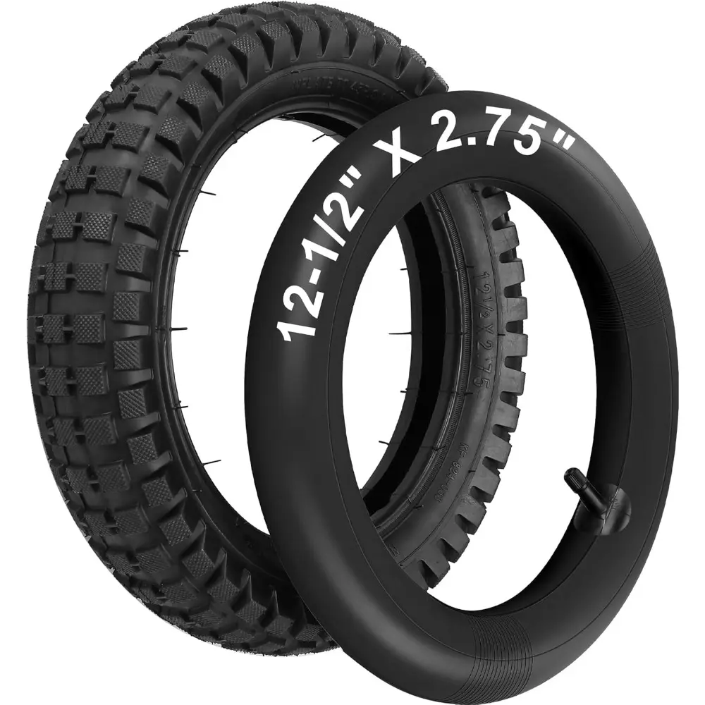 12.5x2.75 Knobby Tire & Inner Tube Set, Durable Replacement for Mobility Scooters, Mini Pocket Bikes, Dirtbikes, Mobility Scooter, Durability