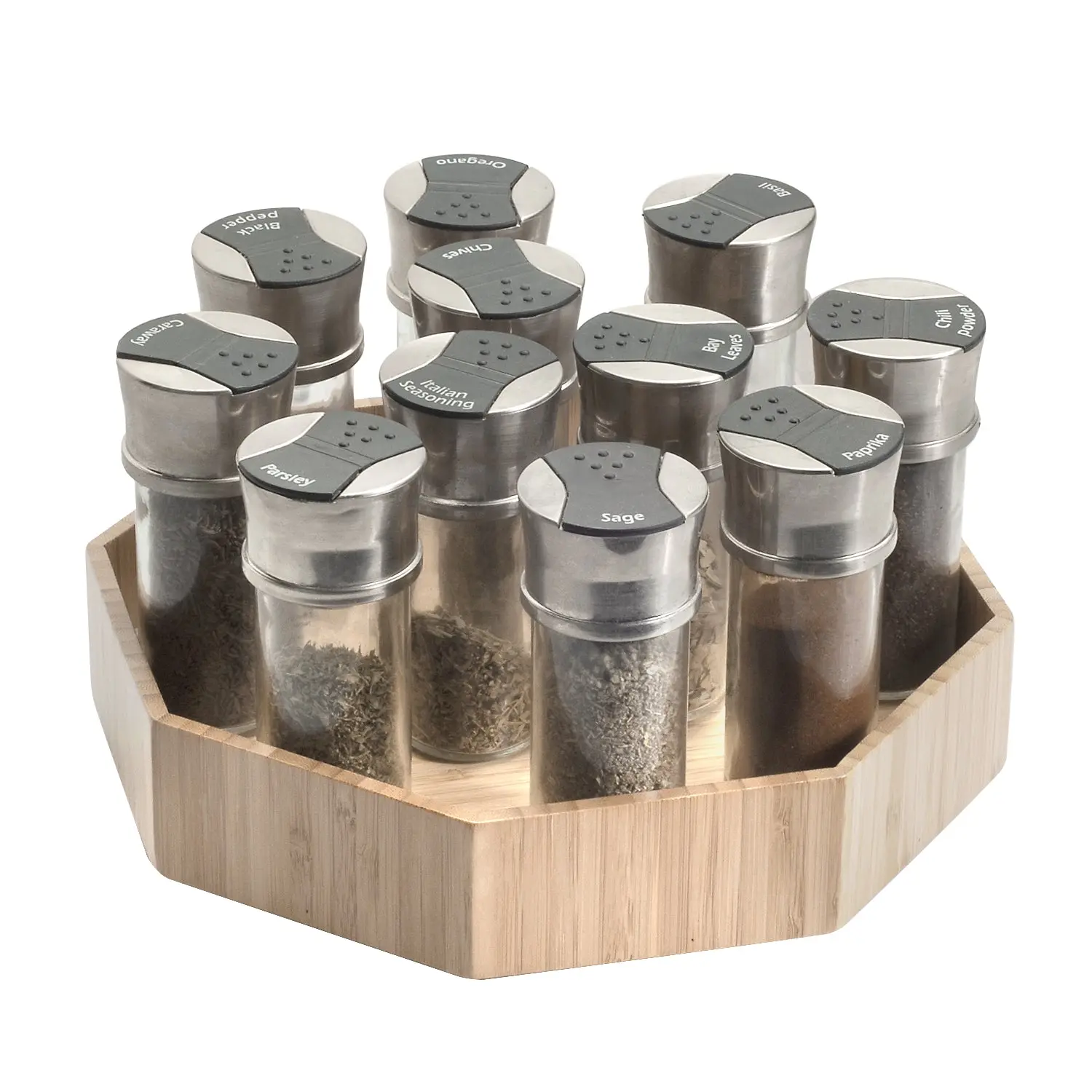 360° Bamboo Rotating Multi-Purpose Home Organizer – Fully Assembled Lazy Susan for Vanity, Kitchen, and Cabinet Storage