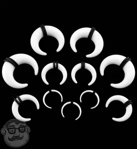 Acrylic White Pincher Plugs