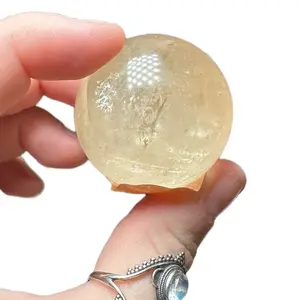 Honey Optical Calcite Sphere - Natural Stone