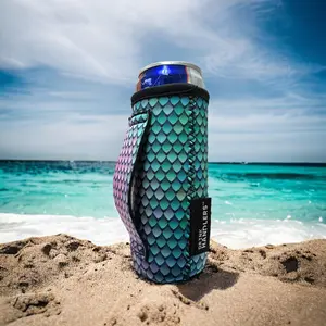 3 Pack - 12oz Slim Can Neoprene Drink Sleeve with Handle