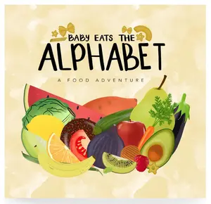 Baby Eats The Alphabet Scrapbook | First Foods Memory Book | Baby-Led Weaning Journal | Gender Neutral Baby Keepsake Album | Baby-Led Weaning Feeding Photo Book