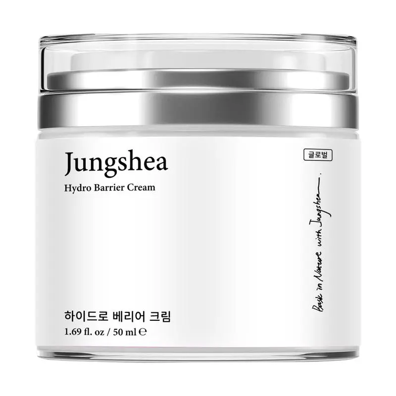 JUNGSHEA 50ml Hydro Barrier Cream with Ceramide & Hyaluronic Acid - Korean Skincare Moisturizer & Hydrator for Acne-Prone Skin, Gentle Daily Adult Face Cream for Smooth Routine, All Skin Compatible
