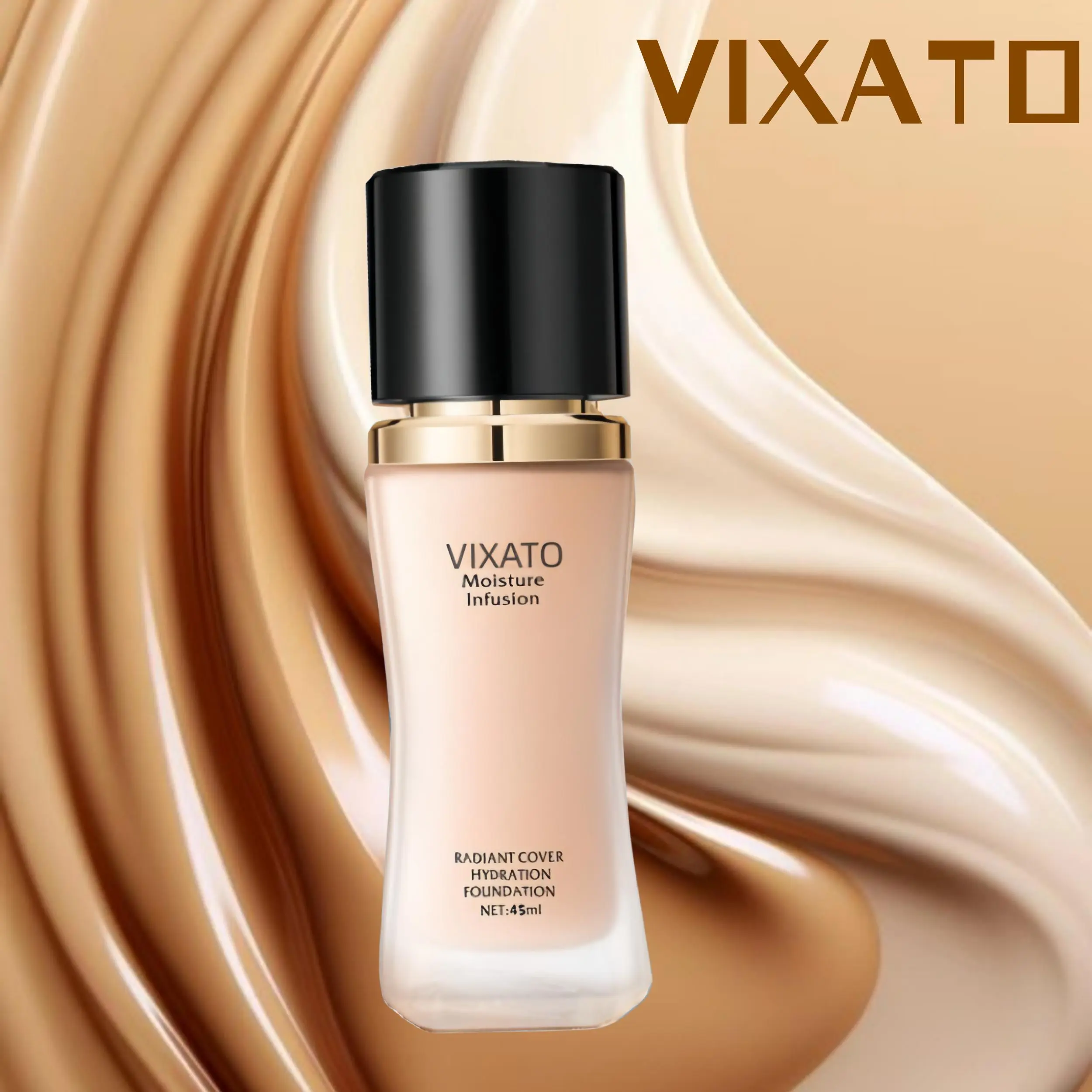 Black Friday Deal - VIXATO Flawless Liquid Foundation (Makeup Products), 24H Long-Wear, Oil Control, Hydrating Formula, All-Day Use, Long Lasting - Up to 50% Off