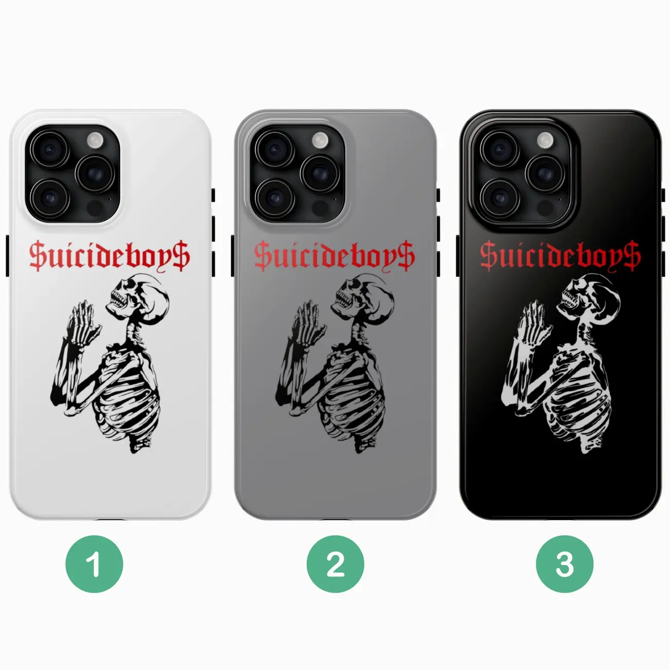 3 Styles Ver2 uicide.boys Phone case, G59 Phone Case, Praying Skeleton Phone Case - Gift For Fan Phone Accessories for iPhone 16 pro max, 15/SE, SS Galaxy