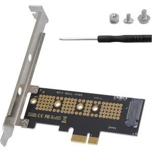 M.2 NVMe SSD to PCI-E 4.0 X1 Adapter, PCI-E M.2 NVMe Expansion Card, M.2 NVMe to PCIe X1 Adapter Desktop SSD Expansion Card Support 2230/2242/2260/2280