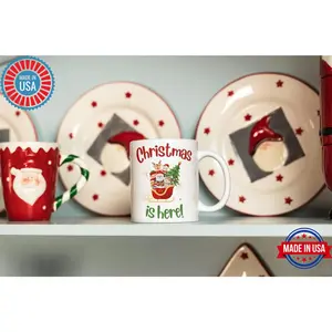 [Sale off up to 50%] Christmas Cheer Ceramic Mug | Holiday Coffee Cup, Festive Drinkware, Santa Mug, Xmas Gift, Seasonal Beverage, 11oz Christmas Mug