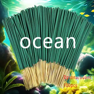 Ocean Scented Incense Stick, 22cm Ocean Aroma, Long-Lasting Natural Wood Fragrance, Perfect for Yoga Meditation Relaxation Sleep Aid