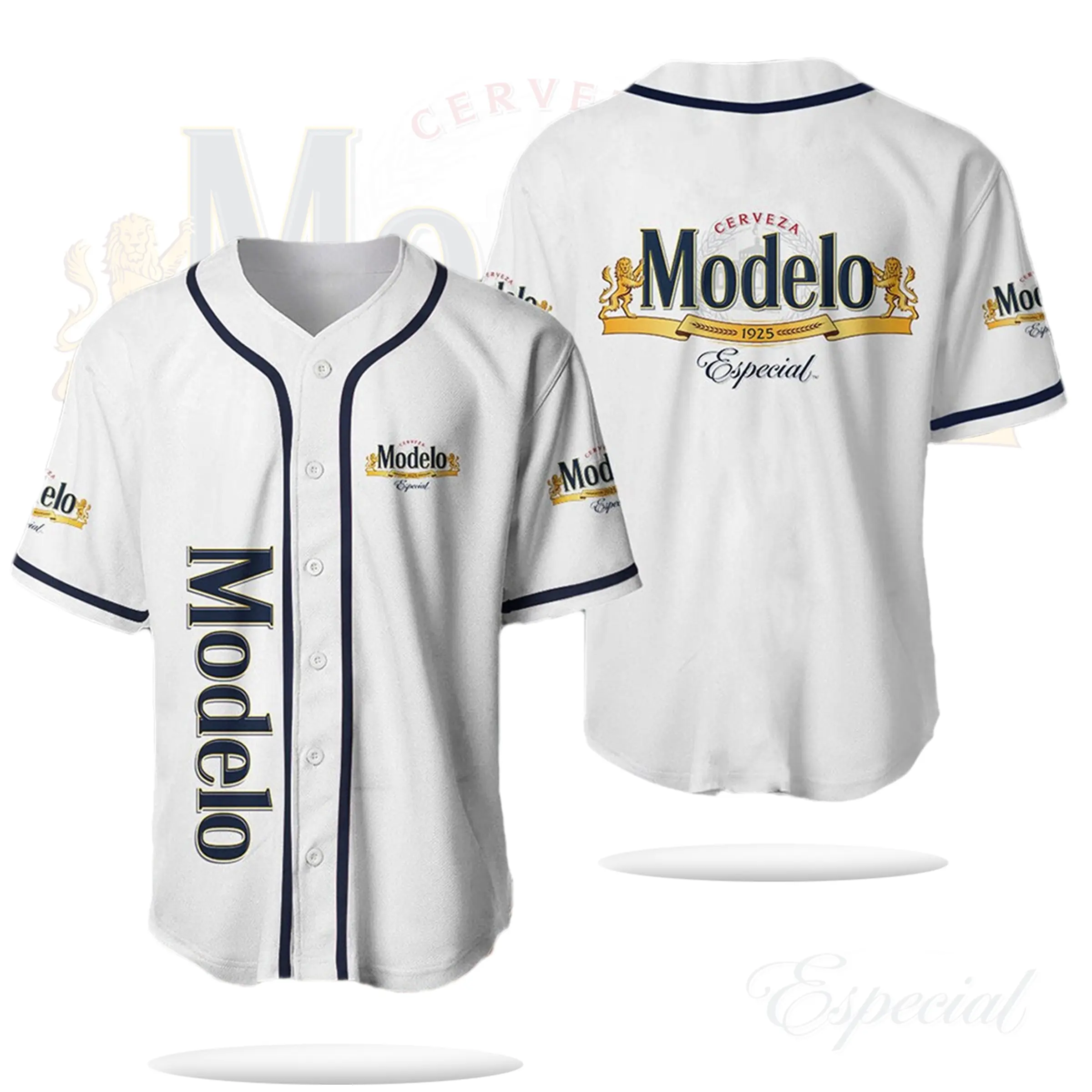 Personalized White Modelo Baseball Jersey, US Flag Jersey Gift Shirt For Fan, Party Baseball Shirt, Mexico Jersey Soft Ball Custom Name Jerseys