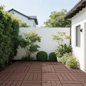 44 Pcs Interlocking Deck Tiles - Heavy Duty Material, Wood Look, Easy Setup, Easy to Clean, Suitable for Porch, Outdoor Balcony, Indoor Spaces, Wood Pattern,summervibes