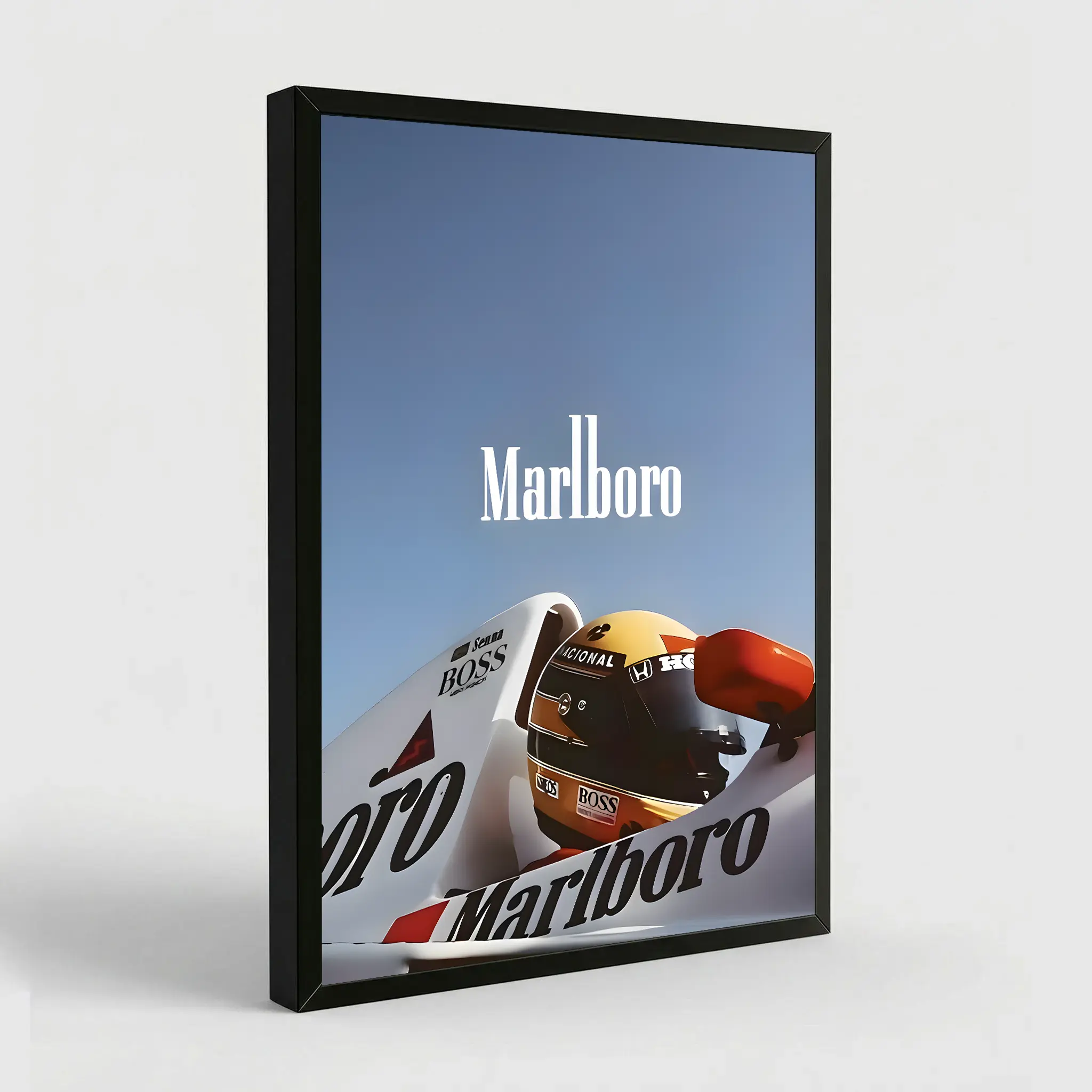 Ayrton Senna Marlboro Poster,Bedroom Canvas Posters, Hall Wall Art, Bathroom Canvas Posters, Home Poster Decoration