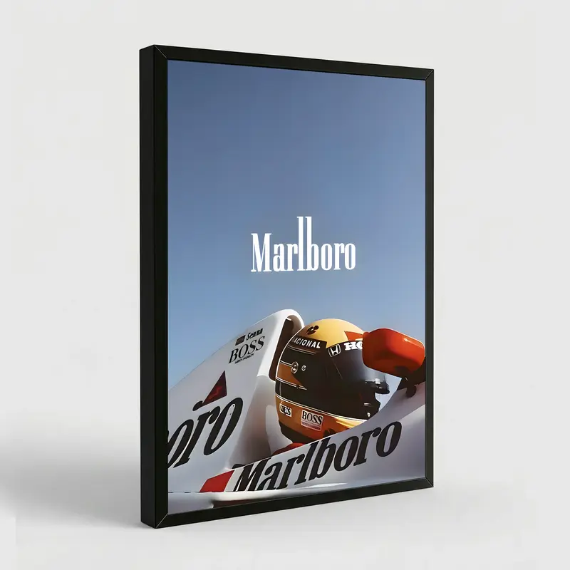 Ayrton Senna Marlboro Poster,Bedroom Canvas Posters, Hall Wall Art, Bathroom Canvas Posters, Home Poster Decoration